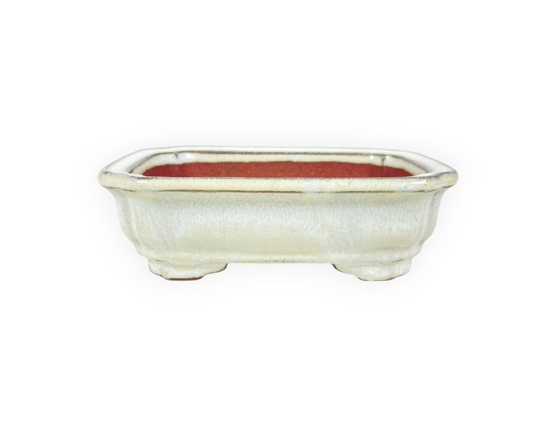 Rectangular glazed stoneware Chinese Bonsai pot - 16 cm