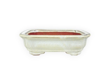 Rectangular glazed stoneware Chinese Bonsai pot - 16 cm