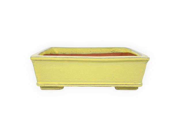 Rectangular glazed stoneware Chinese Bonsai pot - 18 cm
