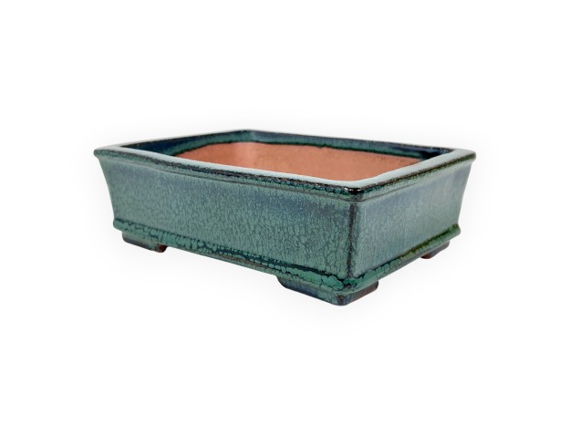Maceta rectangular de gres esmaltado para Bonsái chinese - 18 cm 2