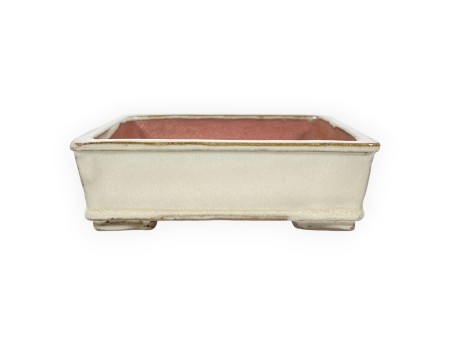 Rechthoekig geglazuurde steengoed Chinese Bonsai pot - 18 cm