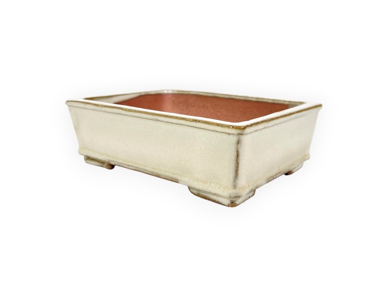 Maceta rectangular de gres esmaltado para Bonsái chinese - 18 cm