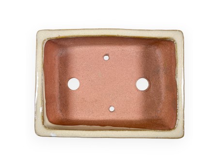 Rectangular glazed stoneware Chinese Bonsai pot - 18 cm