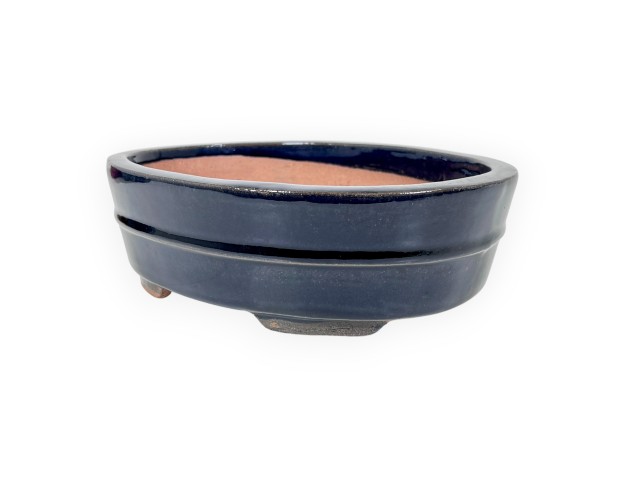 Ovaal geglazuurde steengoed Chinese Bonsai pot - 21,5 cm 2