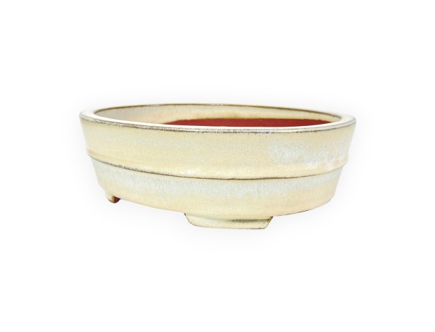 Maceta oval de gres esmaltado para Bonsái chinese - 21,5 cm 2