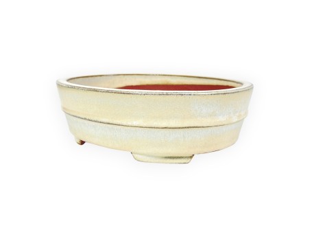Oval glazed stoneware Chinese Bonsai pot - 21,5 cm