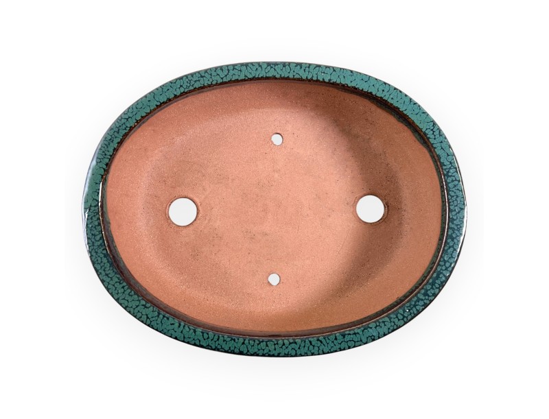 Maceta oval de gres esmaltado para Bonsái chinese - 21,5 cm
