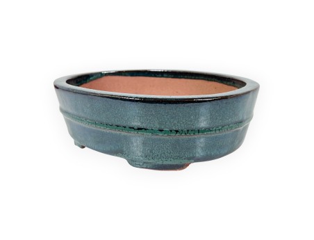 Maceta oval de gres esmaltado para Bonsái chinese - 21,5 cm