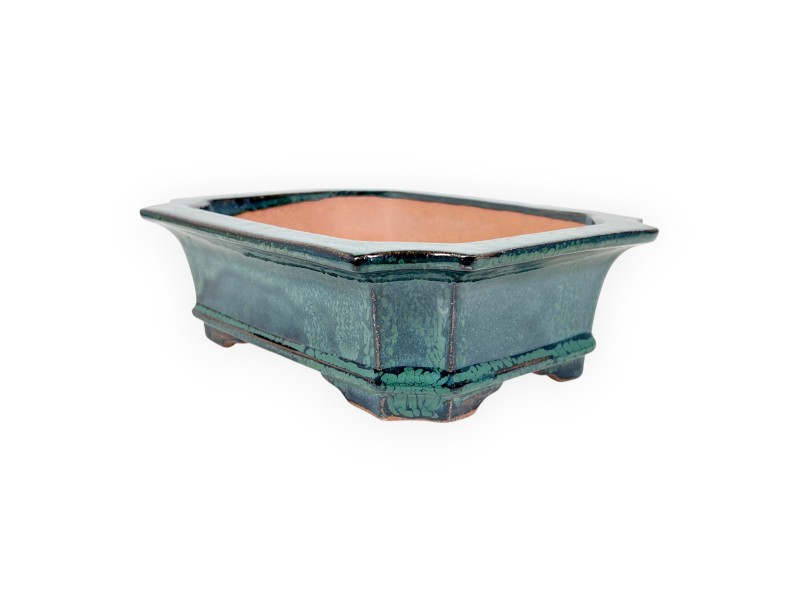 Maceta rectangular de gres esmaltado para Bonsái chinese - 21,5 cm