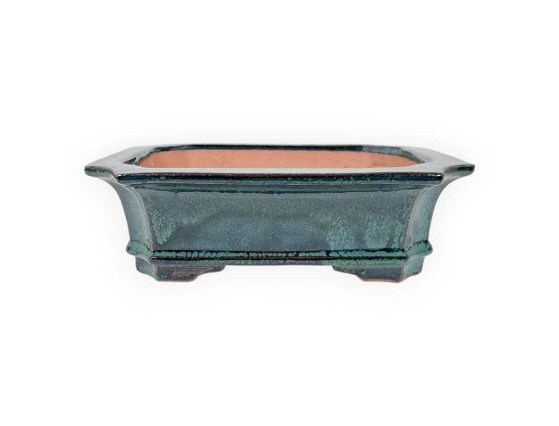 Rechthoekig geglazuurd steengoed Chinese Bonsai pot - 21,5 cm