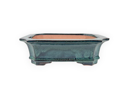 Rectangular glazed stoneware Chinese Bonsai pot - 21,5 cm