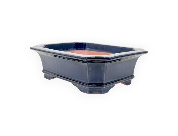 Rectangular glazed stoneware Chinese Bonsai pot - 21,5 cm 2