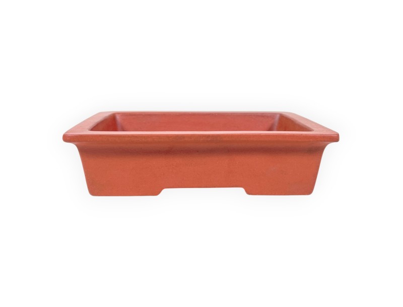 Rectangular unglazed stoneware Chinese Bonsai pot - 14,5 cm