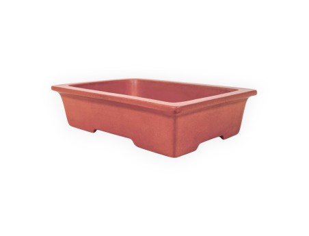 Maceta rectangular de gres no esmaltado para Bonsái chinese - 14,5 cm