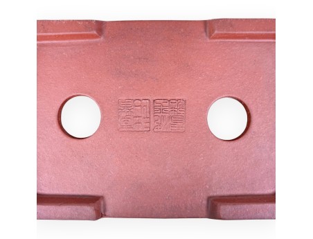 Pot rectangulaire en grès non émaillé pour bonsaïs chinois - 14,5 cm