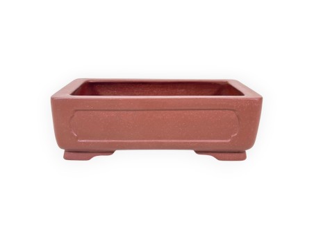 Rechthoekig ongeglazuurde steengoed Chinese Bonsai pot - 14,5 cm