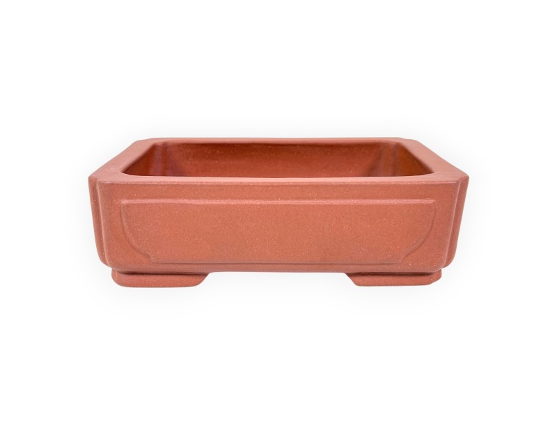 Maceta rectangular de gres no esmaltado para Bonsái chinese - 14,5 cm