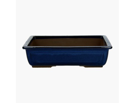 Vaso Bonsai Giapponese Rettangolare in Grès Smaltato - 31 cm