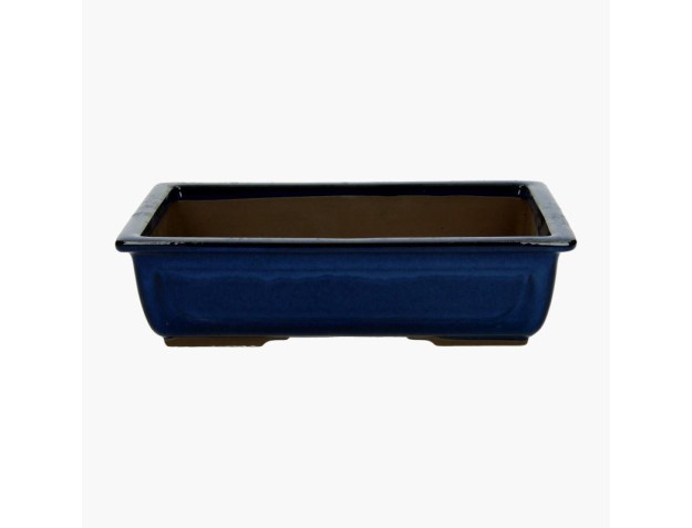 Vaso Bonsai Giapponese Rettangolare in Grès Smaltato - 33,5 cm