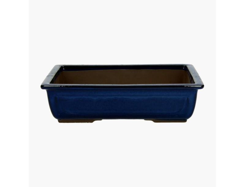 Vaso Bonsai Giapponese Rettangolare in Grès Smaltato - 33,5 cm