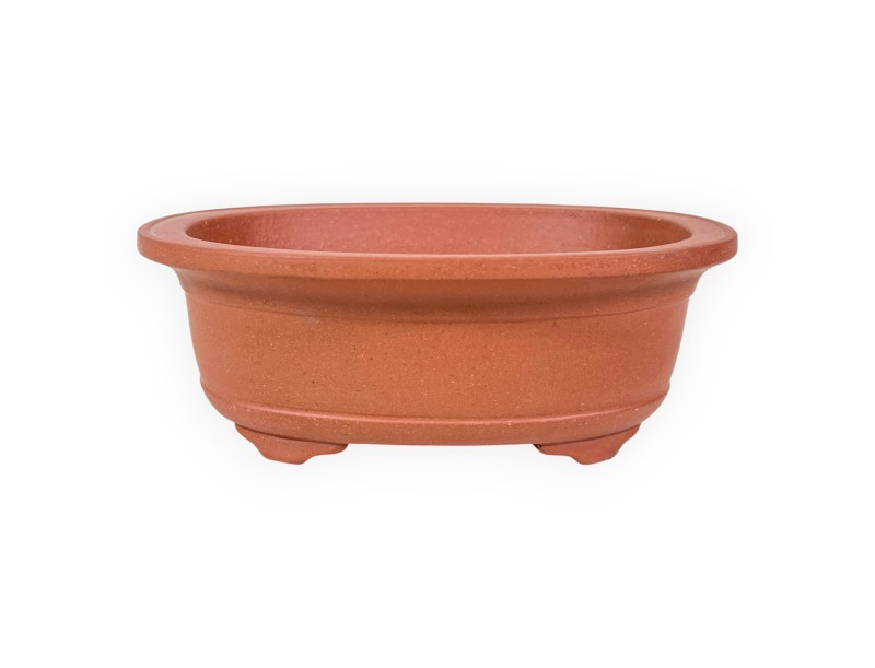 Maceta oval de gres no esmaltado para Bonsái chinese - 20 cm