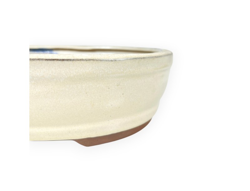 Pot ovale en grès émaillé pour bonsaïs chinois - 26 cm
