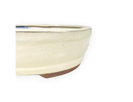 Oval glazed stoneware Chinese Bonsai pot - 26 cm