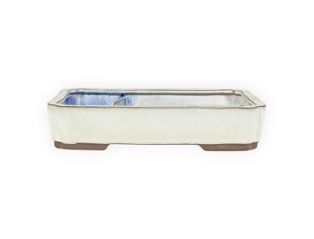 Rectangular glazed stoneware Chinese Bonsai pot - 26 cm
