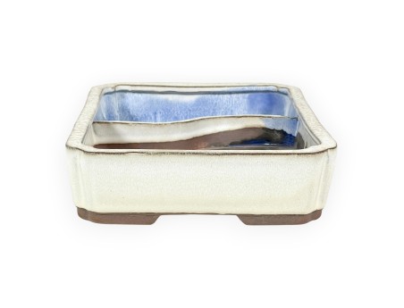 Rechthoekig geglazuurde steengoed Chinese Bonsai pot - 26 cm