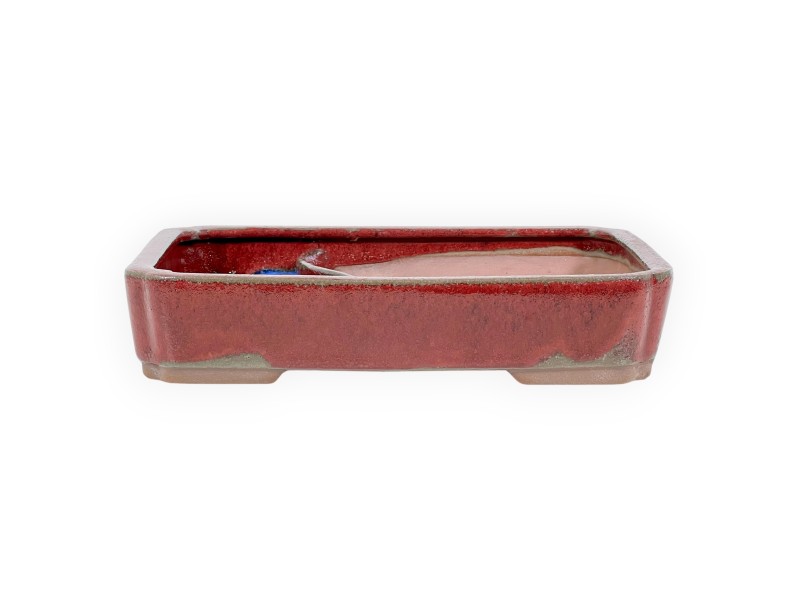 Rechthoekig geglazuurde steengoed Chinese Bonsai pot - 26 cm