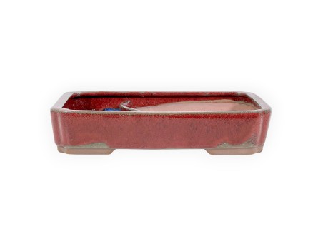 Rechthoekig geglazuurde steengoed Chinese Bonsai pot - 26 cm