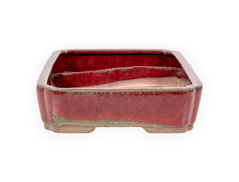 Rechthoekig geglazuurde steengoed Chinese Bonsai pot - 26 cm