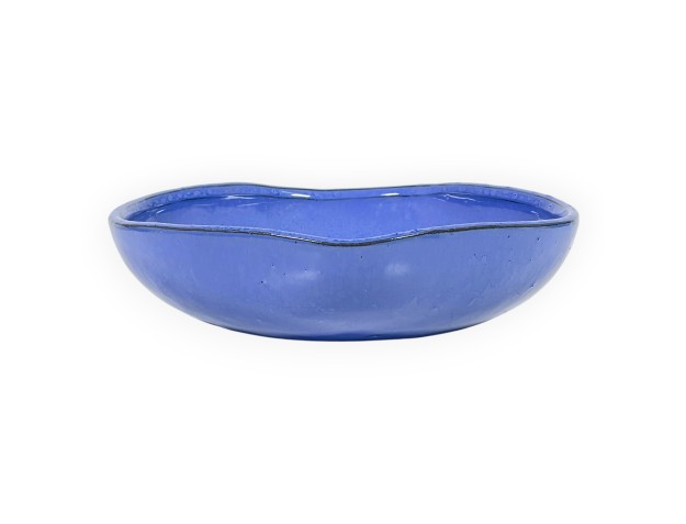 Onregelmatige geglazuurde steengoed Chinese Ikebana pot - 21 cm