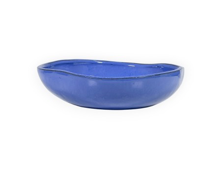 Pot irrégulier en grès émaillé pour ikebana chinois - 24,5 cm