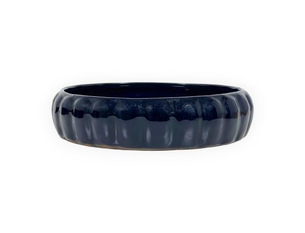 Maceta redondo de gres esmaltado para ikebana, chinese - 22 cm