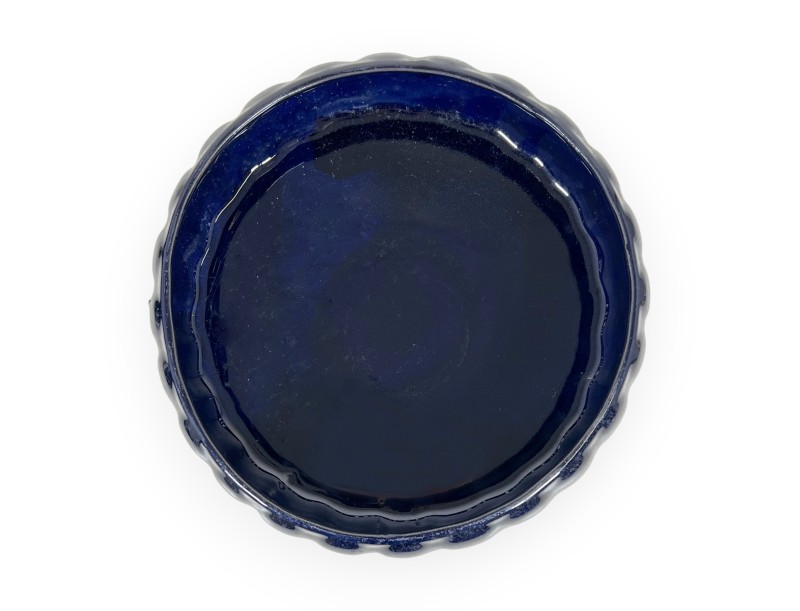 Vaso Ikebana Cinese Tondo in Grès Smaltato - 22 cm