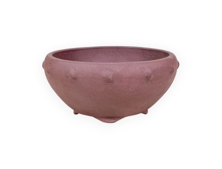 Round Chinese Bonsai Pot in unglazed stoneware – 15.5 cm