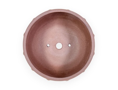 Round Chinese Bonsai Pot in unglazed stoneware – 15.5 cm