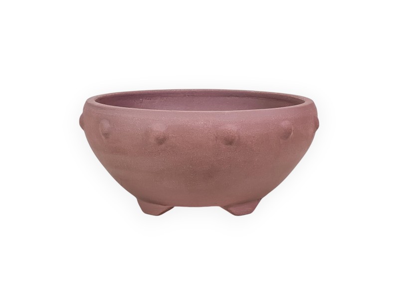 Round Chinese Bonsai Pot in Unglazed Stoneware – 20 cm