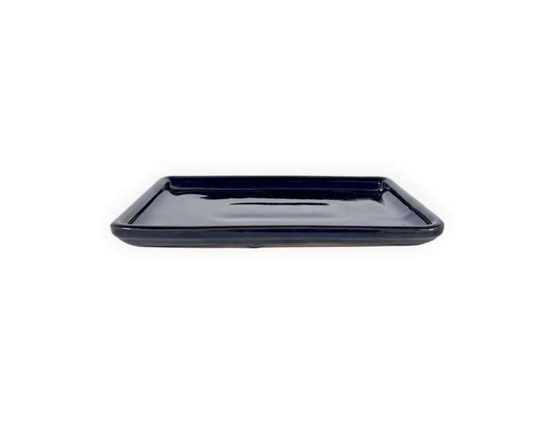 Soucoupe 23 cm rectangulaire bleu