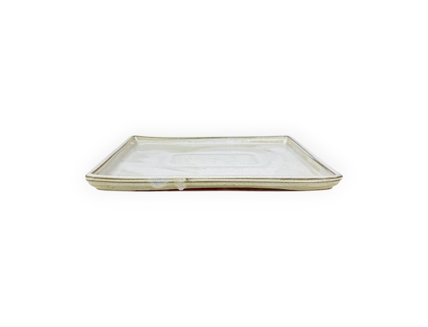 Soucoupe 30,5 cm rectangulaire beige