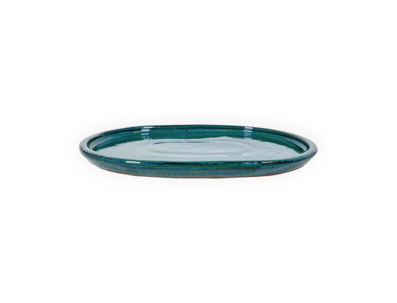 Plato 31 cm oval verde