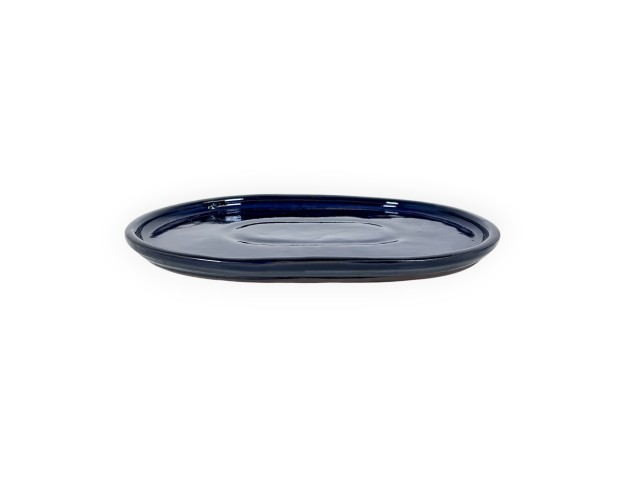 Plato 31 cm oval azul