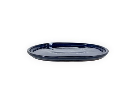 Sottovaso 31 cm ovale blu
