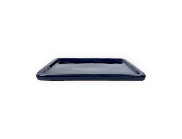 Plato rectangular 35 cm azul