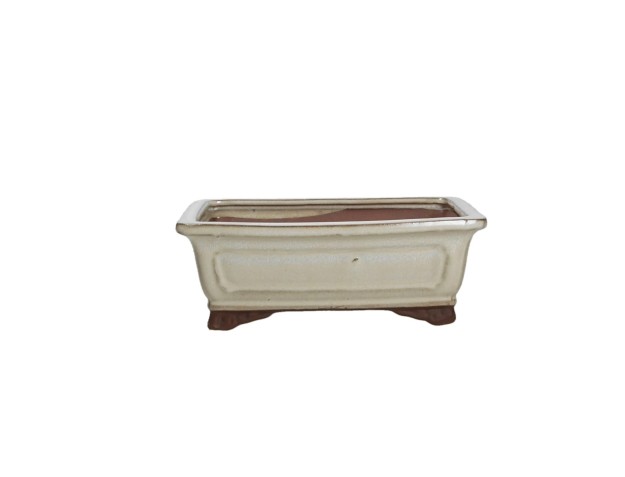 Pot 20 cm rectangulaire beige