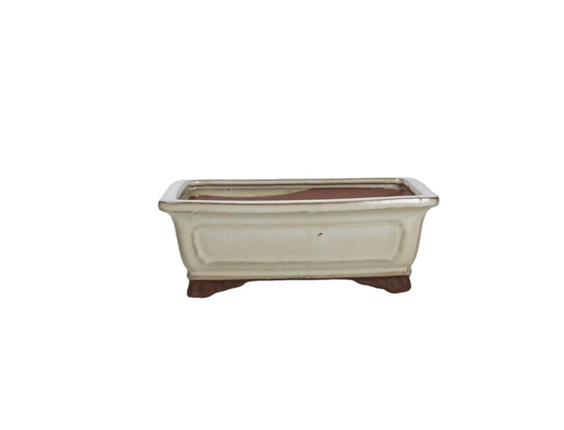 Pot 20 cm rectangular beige