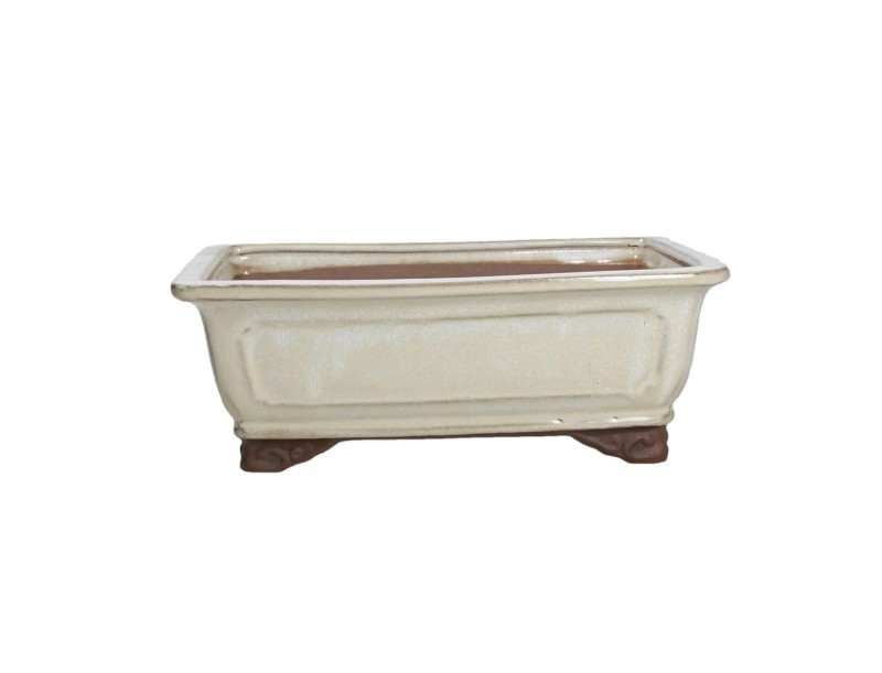Pot 26 cm rectangulaire beige