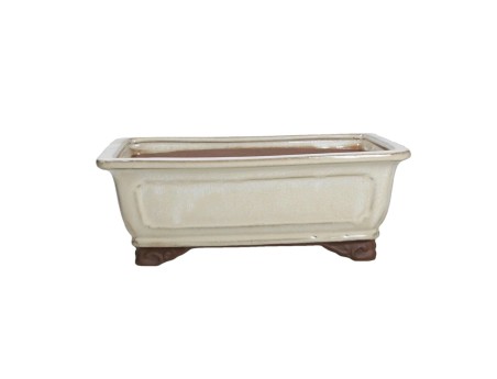 Pot 26 cm rectangulaire beige