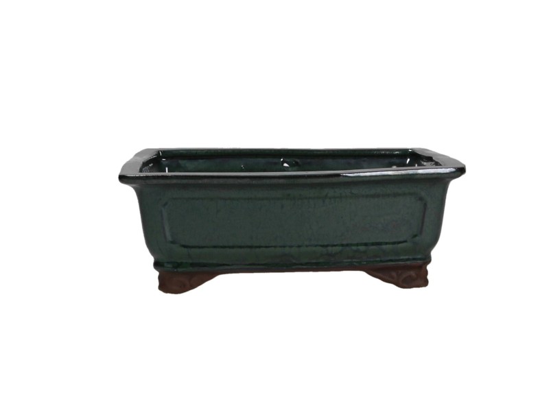 Maceta rectangular de gres esmaltado para Bonsái chinese - 26 cm
